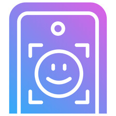 selfie gradient fill icon