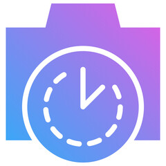 camera timer gradient fill icon