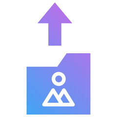 upload gradient fill icon