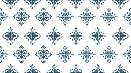 Pattern Background - Repeating navy floral patterns on a white background