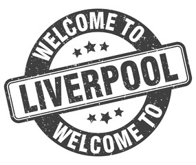 Welcome to Liverpool stamp. Liverpool round sign