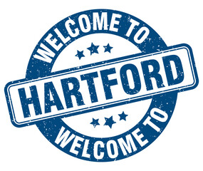 Fototapeta premium Welcome to Hartford stamp. Hartford round sign