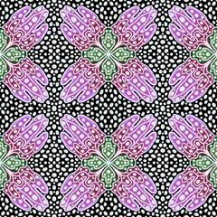 Abstract geometric floral seamless mandala pattern for fabrics and linens