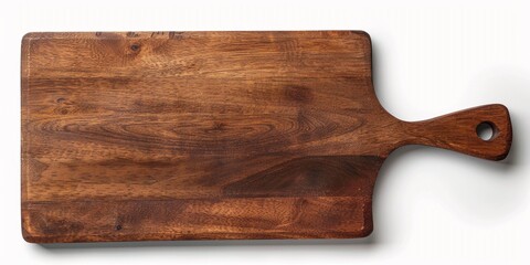 Luxury wooden textured handmade wood cutting board isolated on white background