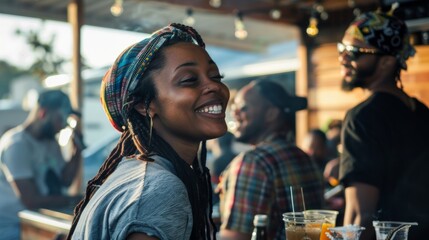 A record label hosts a BBQ and open mic event for their signed artists and fellow musicians to come together and mingle on Record Label Day.