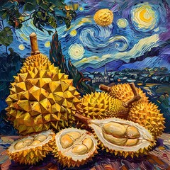 Van Goghinspired Starry Seeds A Glimpse into the Yellow Durians Crosssection