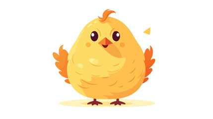 Cute and funny fat chubby chicken cartoon vector il