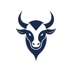 Animal logo vector art illustration with a ox icon