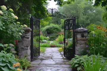 Create a secret garden hidden behind a wrought iron gate
