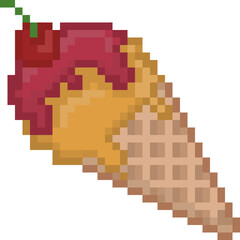 Fototapeta premium Cherry Ice Cream Cone