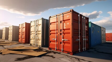 A photo of construction site storage containers.