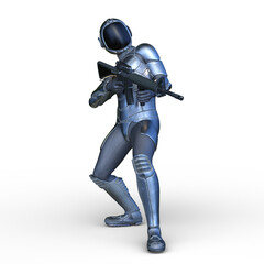 サイバー戦士　3DCGレンダリング