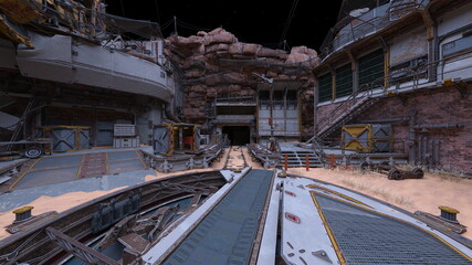 作業通路　3DCGレンダリング