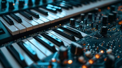 a computer creating ai music