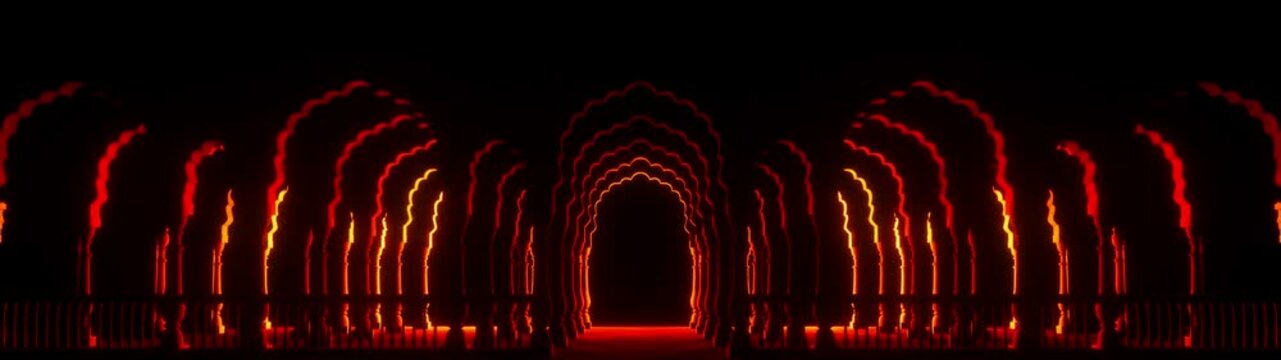 Indian Arch Gold Slow Blink VJ Loop