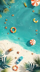 Summer Essentials. Summer Holiday Background.