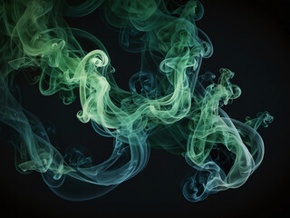 Fototapeta premium Ethereal Emerald Smoke