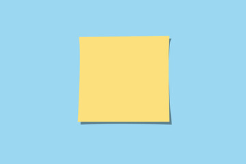 Illustration of a Sticky Note on Blue Background