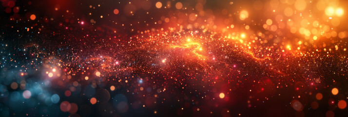 Obraz premium background of abstract glitter lights. red, gold and black