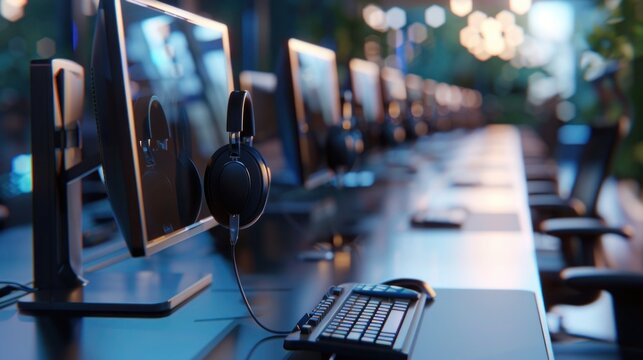 call center and customer service help desk. customer service support with Communication support help desk technology concept. 