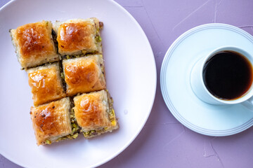 baklavas and Turkish coffee