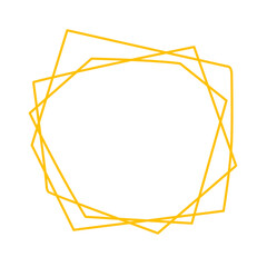 gold geometric frame