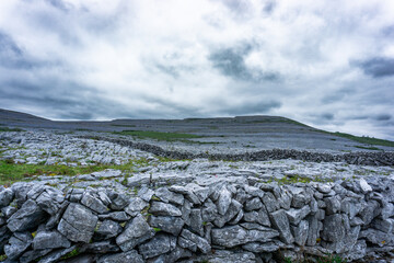 The Burren geopark karst landmark in county Clare, Ireland
