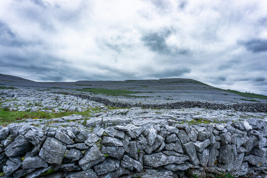 The Burren geopark karst landmark in county Clare, Ireland