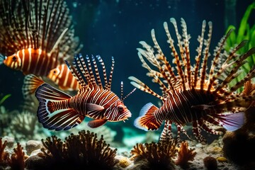coral reef in aquarium