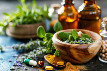 Holistic medicine combines traditional and alternative treatments, addressing the mind, body, and spirit for comprehensive care