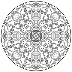 Mandalas para Colorir de flores passarinhos e jardim