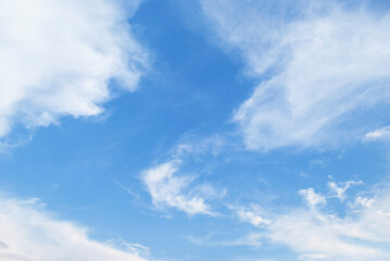 gentle clouds in the blue sky