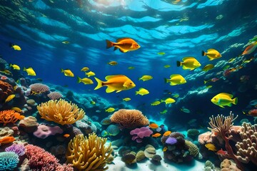 coral reef with fish