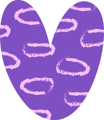 Heart With Modern Splash Circles Pattern