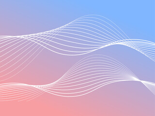 Vector elemento de onda abstracto con frecuencia digital fondo de arte de línea estilizado