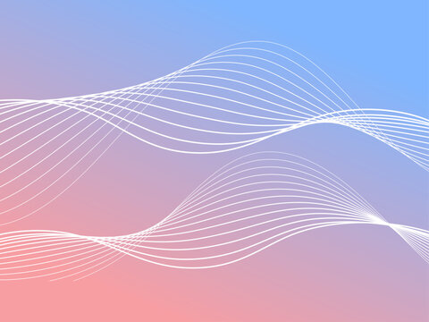 Vector elemento de onda abstracto con frecuencia digital fondo de arte de l&iacute;nea estilizado