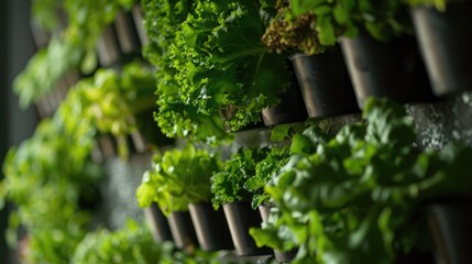 Growing vegetables in wall mounted pots enhances home aesthetics while providing fresh produce