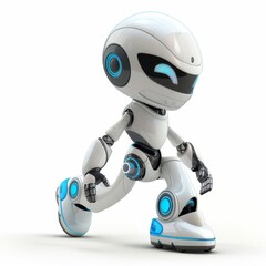 a robot with a blue light on his face, transparent background png