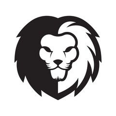 Elegant and dignified lion head logo design