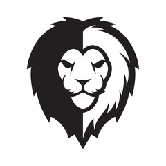 Elegant and dignified lion head logo design