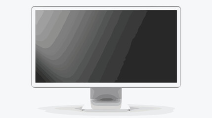 Modern computer monitor with blank white screen   r