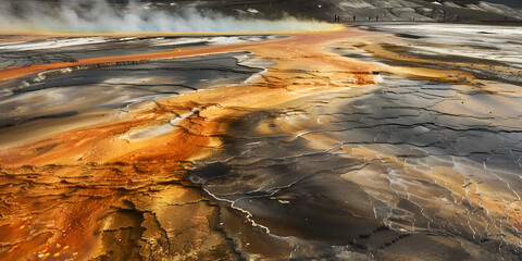 Landscape of Colorful hydrothermal fields