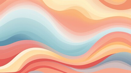 Fototapeta premium Abstract pastel background with swirling dynamic lines.