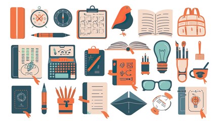 Flat vector set of compositions with objects