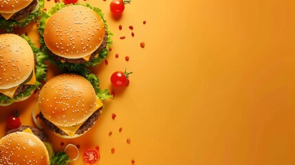 National Cheeseburger Day Concept with copy space area for text