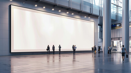 Business Center Billboard Mockup in Shopping Mall