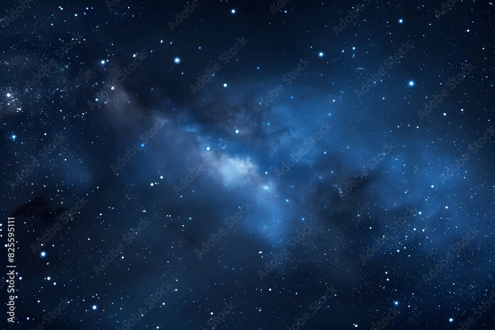 Wall mural night sky universe filled with stars and nebulae, cosmic background