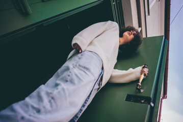 model in an old abandoned house