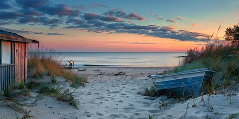 Beautiful sunrise at the beach