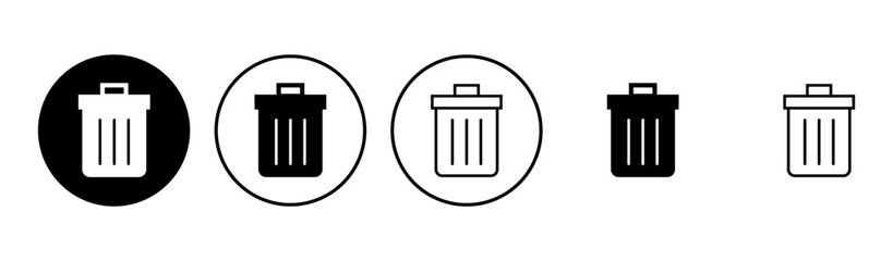 Trash icon set. trash can icon. delete icon vector. garbage